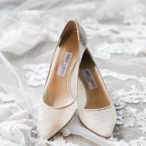 Jimmy Choo Lace Detail Romy Pumps